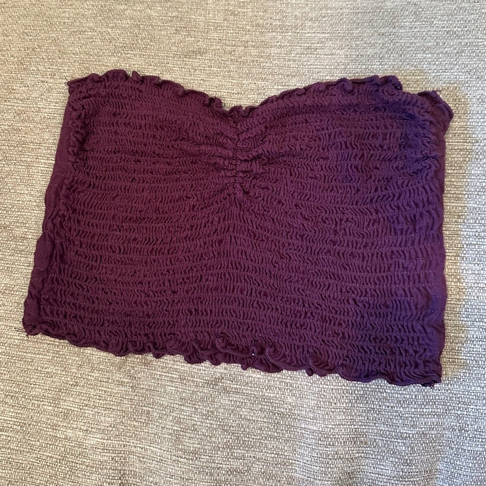 Super Cute Purple Burgundy Colored Tube Top From Tilly’s! Small. Great Condition